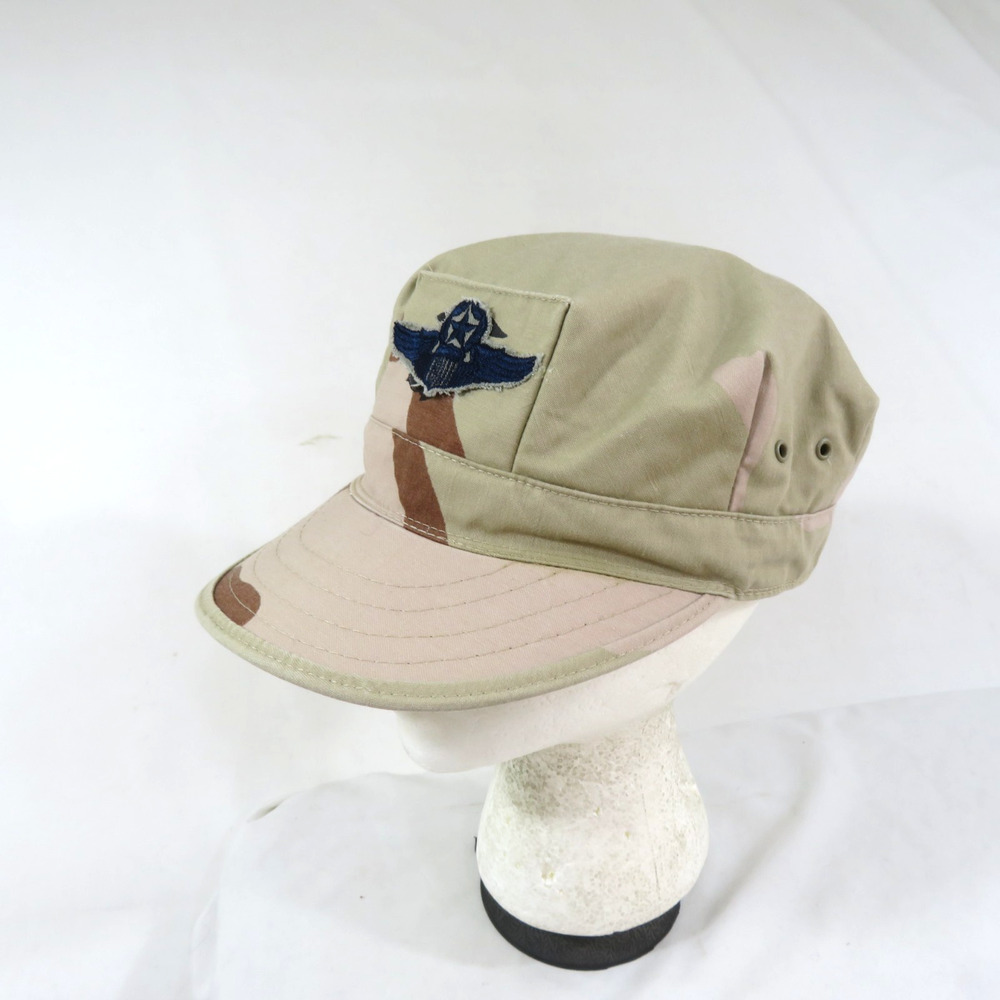 Military Marine Utility Cap Hat Patch Desert Camo USA Made Sz L DCU